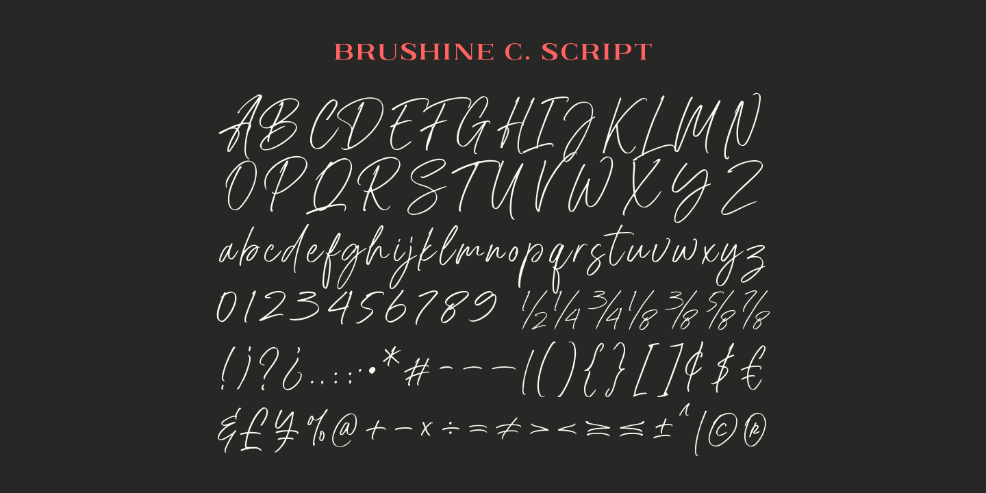 Пример шрифта Brushine Collection #3